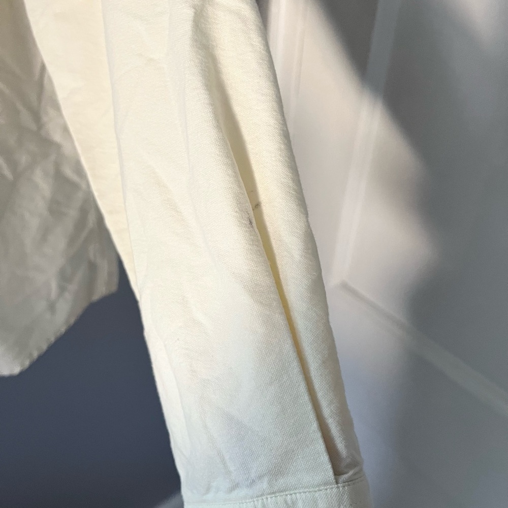 J Crew Pale Yellow Button Down Large - image 5